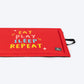 HUFT Eat Sleep Play Repeat Mat For Dog - Red