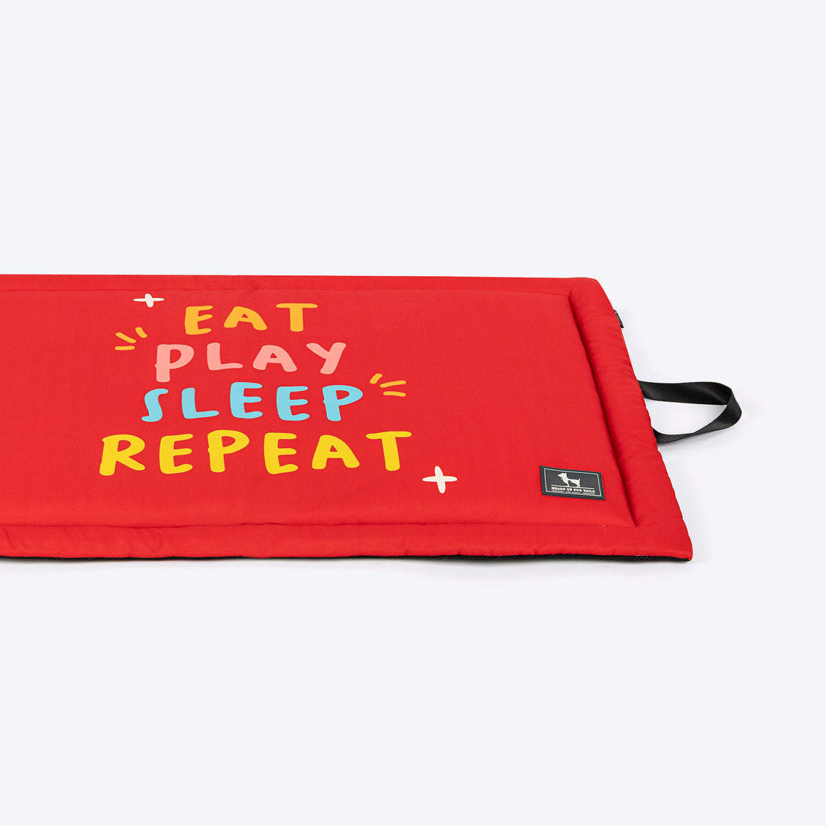 HUFT Eat Sleep Play Repeat Mat For Dog - Red - Heads Up For Tails