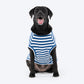 HUFT Best Dog Striped T-Shirt For Dog - Navy Blue & White - Heads Up For Tails