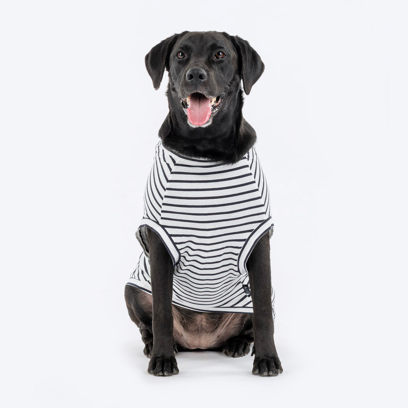HUFT Cuddle Bug Striped T-Shirt For Dog - Black & White - Heads Up For Tails