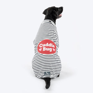 HUFT Cuddle Bug Striped T-Shirt For Dog - Black & White - Heads Up For Tails