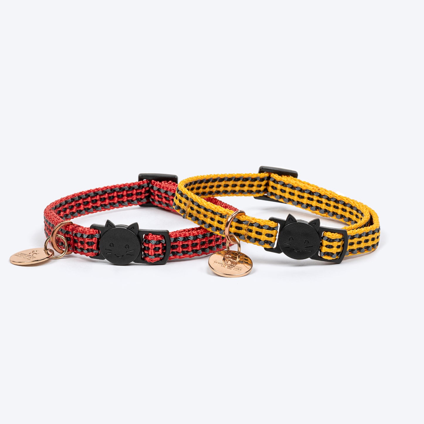 HUFT Reflective Collar For Cat - Red & Yellow - 2 pcs - Heads Up For Tails