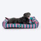 HUFT Pawsome Blossom Lounger Bed For Dog - Green & Pink - Heads Up For Tails