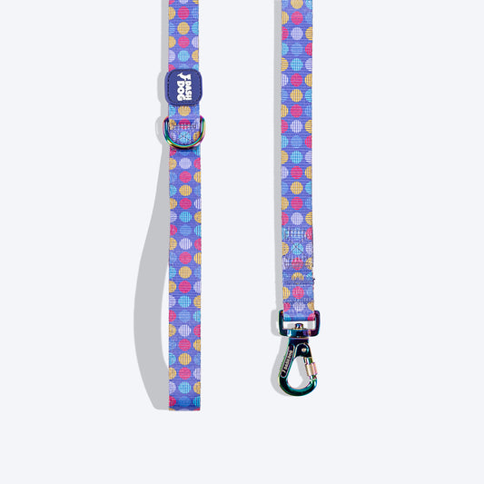 Dash Dog Circle Print Leash - Violet & Red