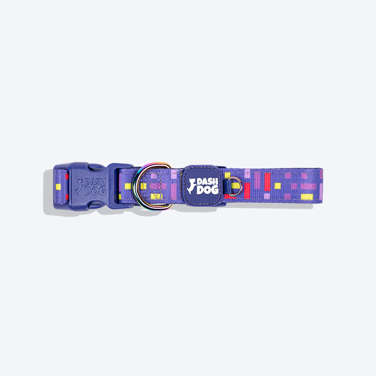 Dash Dog Pixel Padded Collar For Dog - Purple - Heads Up For Tails