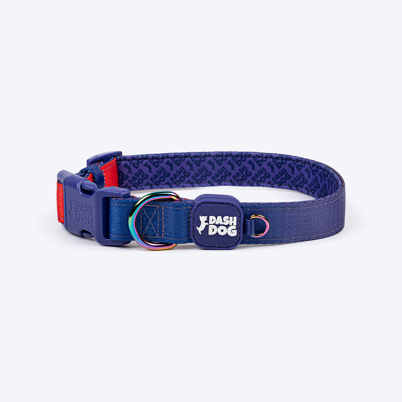 Dash Dog Flow Padded Collar For Dog - Red & Purple - Heads Up For Tails