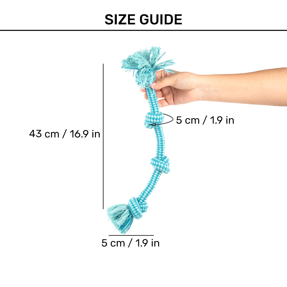 Dash Dog Twists & Turns Rope Dog Toy - Light Blue/Turquoise_10