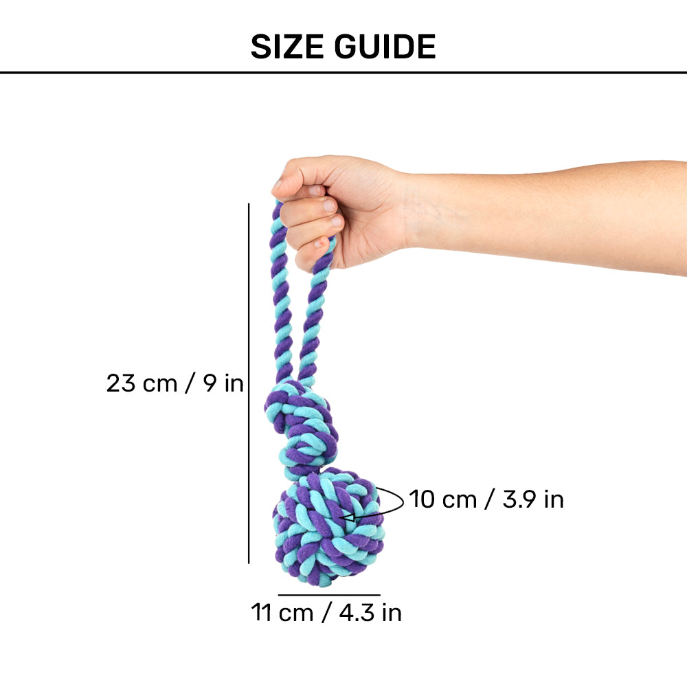 Dash Dog Beat The Blues Rope Dog Toy - Light Blue & Violet_11