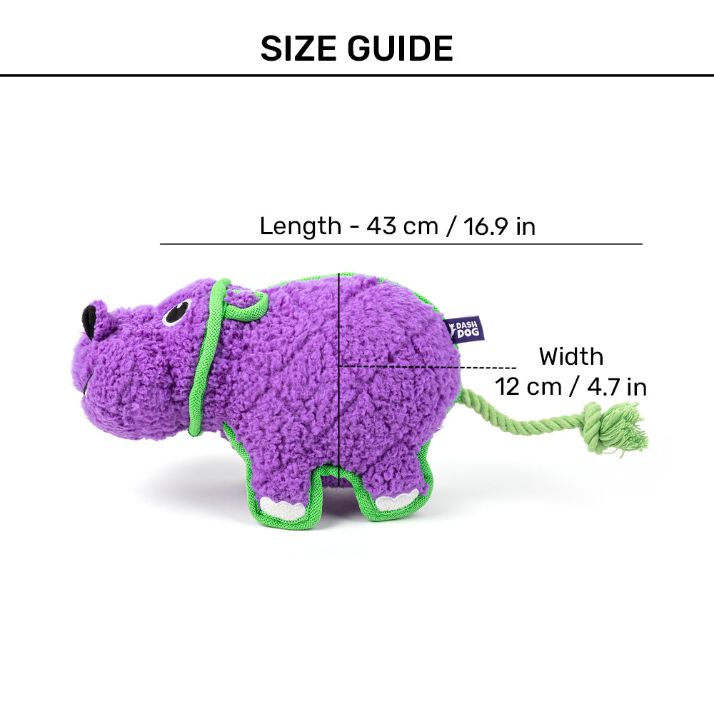 Dash Dog Hippo Tough Toy - Violet_11