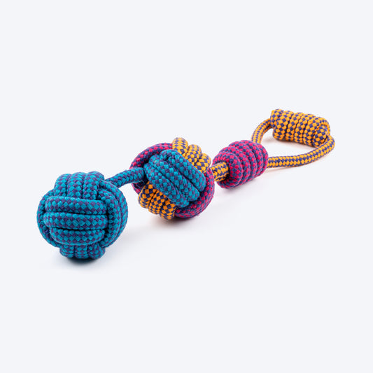 Dash Dog Double Up Tug Rope Toy For Dog - Multicolour - Heads Up For Tails