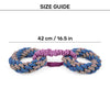 Dash Dog Double Donut Bungee Rope Toy For Dog - Blue - Heads Up For Tails