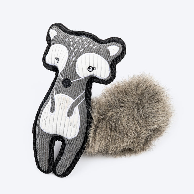 Dash Dog Forest Fox Plush Toy For Dog - Grey - Heads Up For Tails