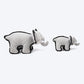 Dash Dog Crinkly Elephant Plush Toy for Dog - Grey