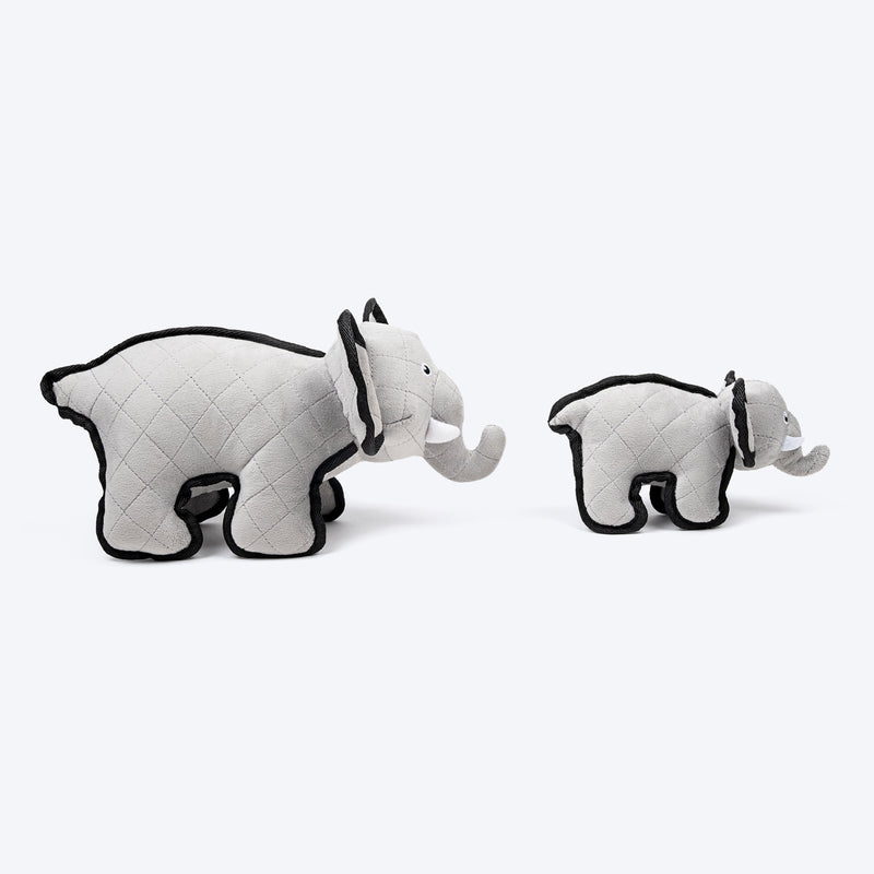 Dash Dog Crinkly Elephant Plush Toy for Dog - Grey - Heads Up For Tails