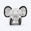 Dash Dog Crinkly Elephant Plush Toy for Dog - Grey - Heads Up For Tails