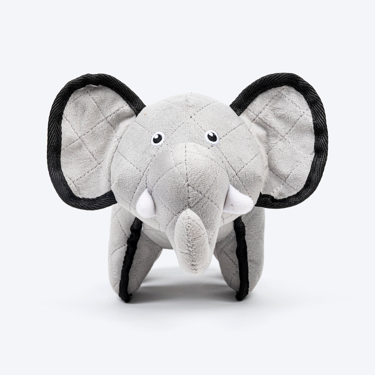 Dash Dog Crinkly Elephant Plush Toy for Dog - Grey - Heads Up For Tails