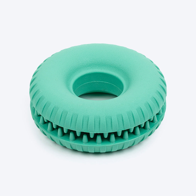 Dash Dog Roll & Chew Tyre Toy For Dog - Teal - Heads Up For Tails