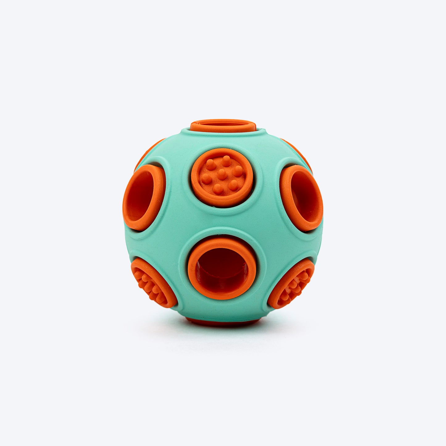 Dash Dog Toss ‘n’ Treat Ball Chew Toy For Dog - Blue & Orange - S - Heads Up For Tails