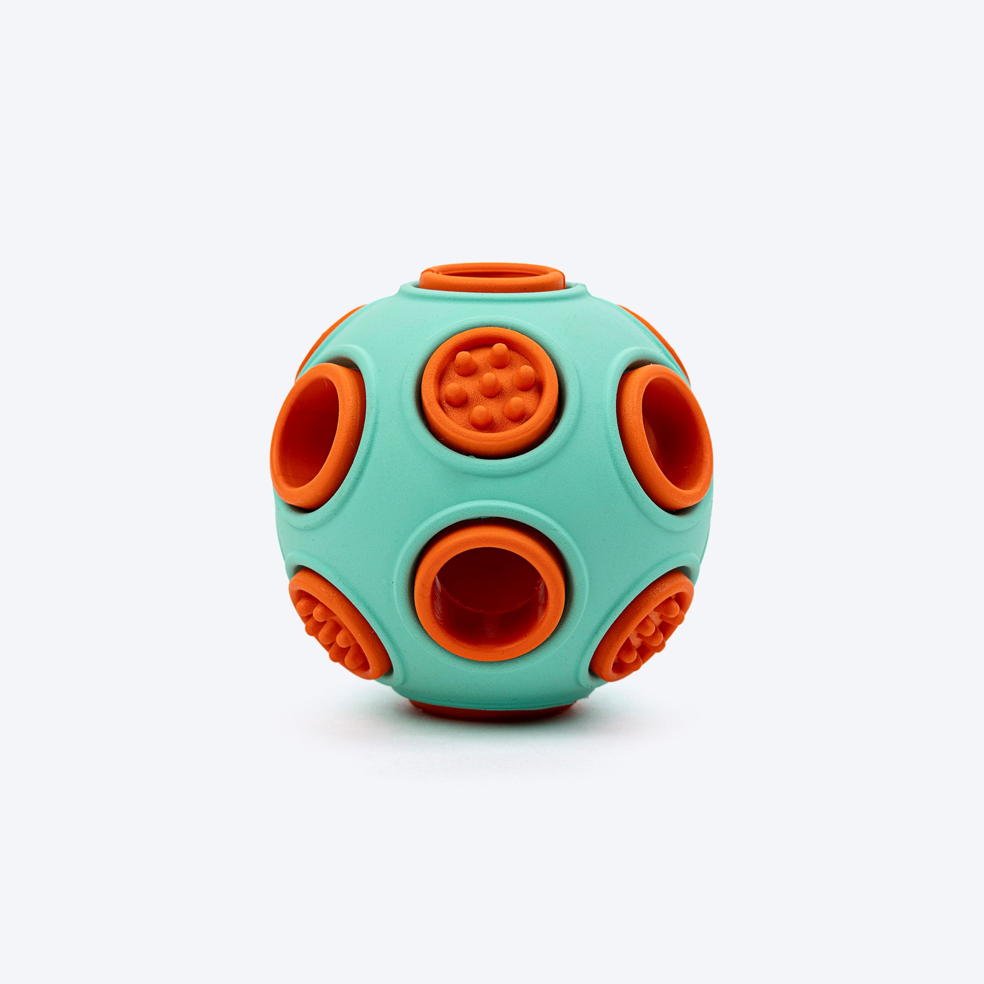 Dash Dog Toss ‘n’ Treat Ball Chew Toy For Dog - Blue & Orange - S - Heads Up For Tails