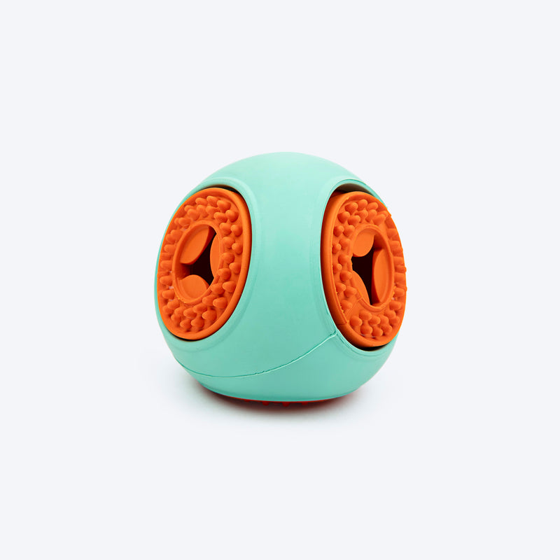 Dash Dog Quadrafun Chew Toy For Dog - Blue & Orange - Heads Up For Tails