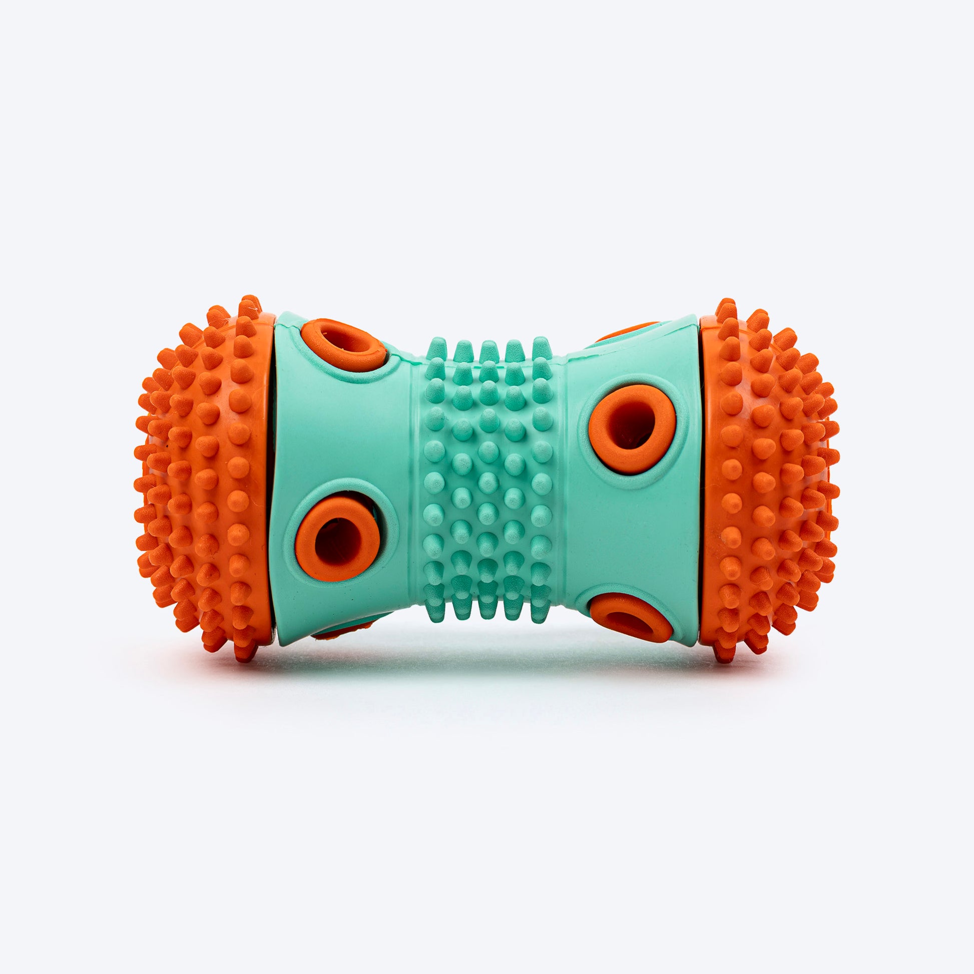 Dash Dog Dumbbell Treat Chew Toy For Dog - Blue & Orange - Heads Up For Tails