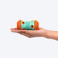 Dash Dog Dumbbell Treat Chew Toy For Dog - Blue & Orange - Heads Up For Tails