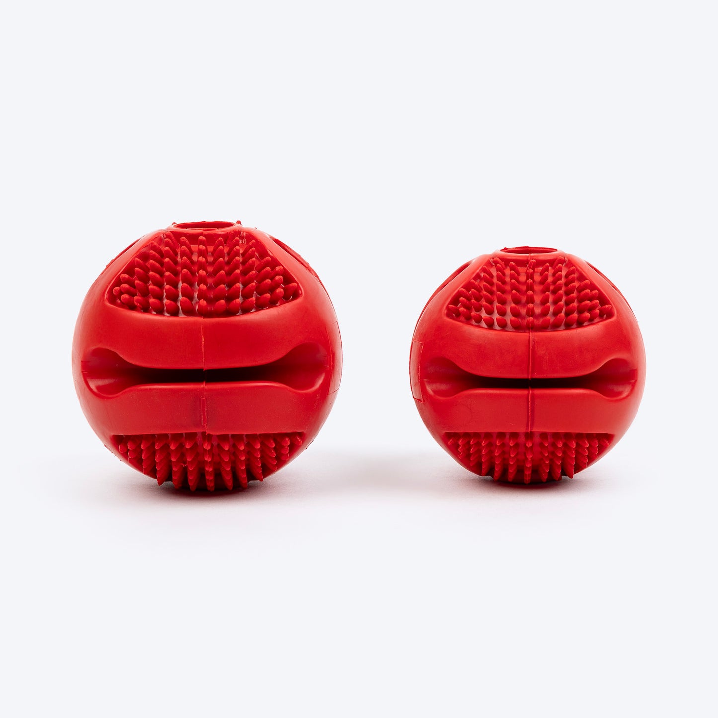 Dash Dog Spikey Snacker Chew Ball Dog Toy - Red - Heads Up For Tails