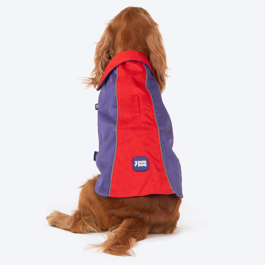 Dash Dog Outdoor Dog Jacket - Violet & Red - Heads Up For Tails
