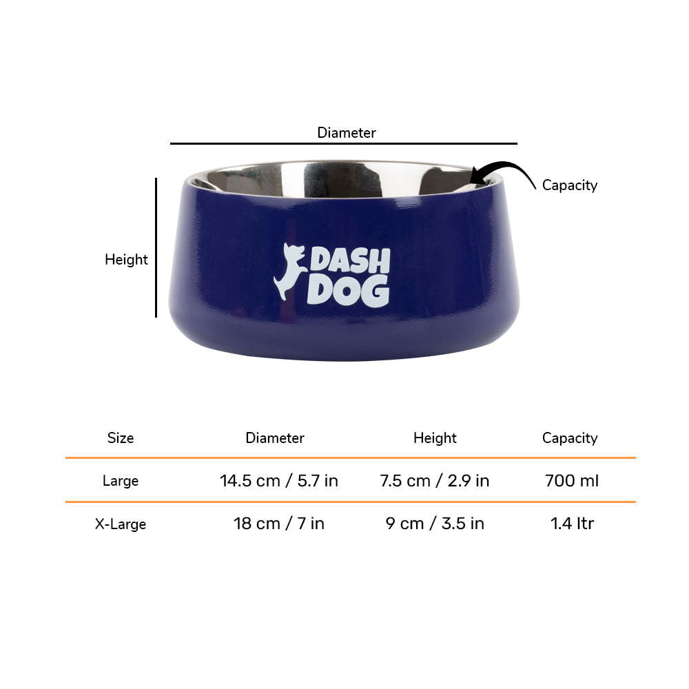 Dash Dog Tulip Bowl For Pets - Heads Up For Tails