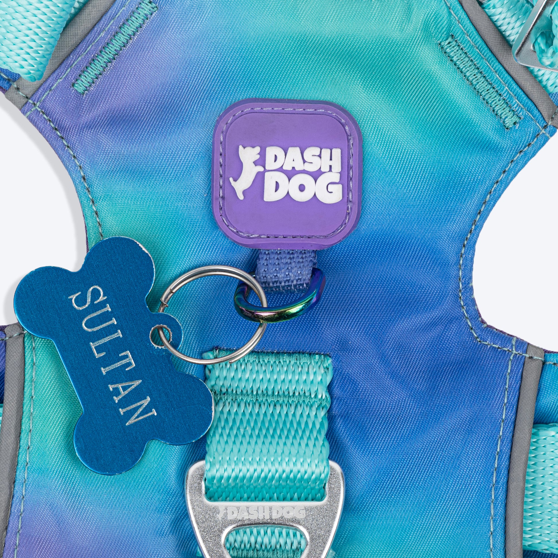 Dash Dog Seafoam Storm Outdoor Ease Harness For Dog - Aqua Blue_06