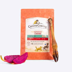 Canine Craving Dehydrated Lamb Trotter Dog Treat - 1 Piece - 75g - Heads Up For Tails