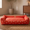 HUFT Sweethearts Lounger Bed For Dog - Red