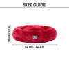 HUFT Snuggle Sphere Donut Bed For Dog & Cat - Red - Heads Up For Tails