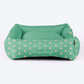 HUFT Personalised Minty Dots Lounger Bed For Dog - Turquoise - Heads Up For Tails