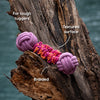 Dash Dog Double Trouble Bungee Rope Toy For Dog - Pink - Heads Up For Tails