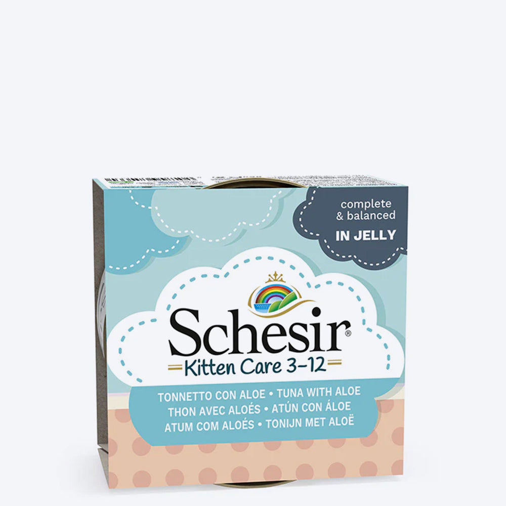 Schesir 51% Tuna with Aloe Wet Food For Kittens - 85 g, For Cat, Wet Food