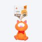 FOFOS Cat Shape Latex Bi Squeaky Chew Dog Toy - Orange - S - Heads Up For Tails