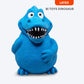 FOFOS Dinosaur Latex Bi Squeaky Chew Toy For Dog - Blue - L_04