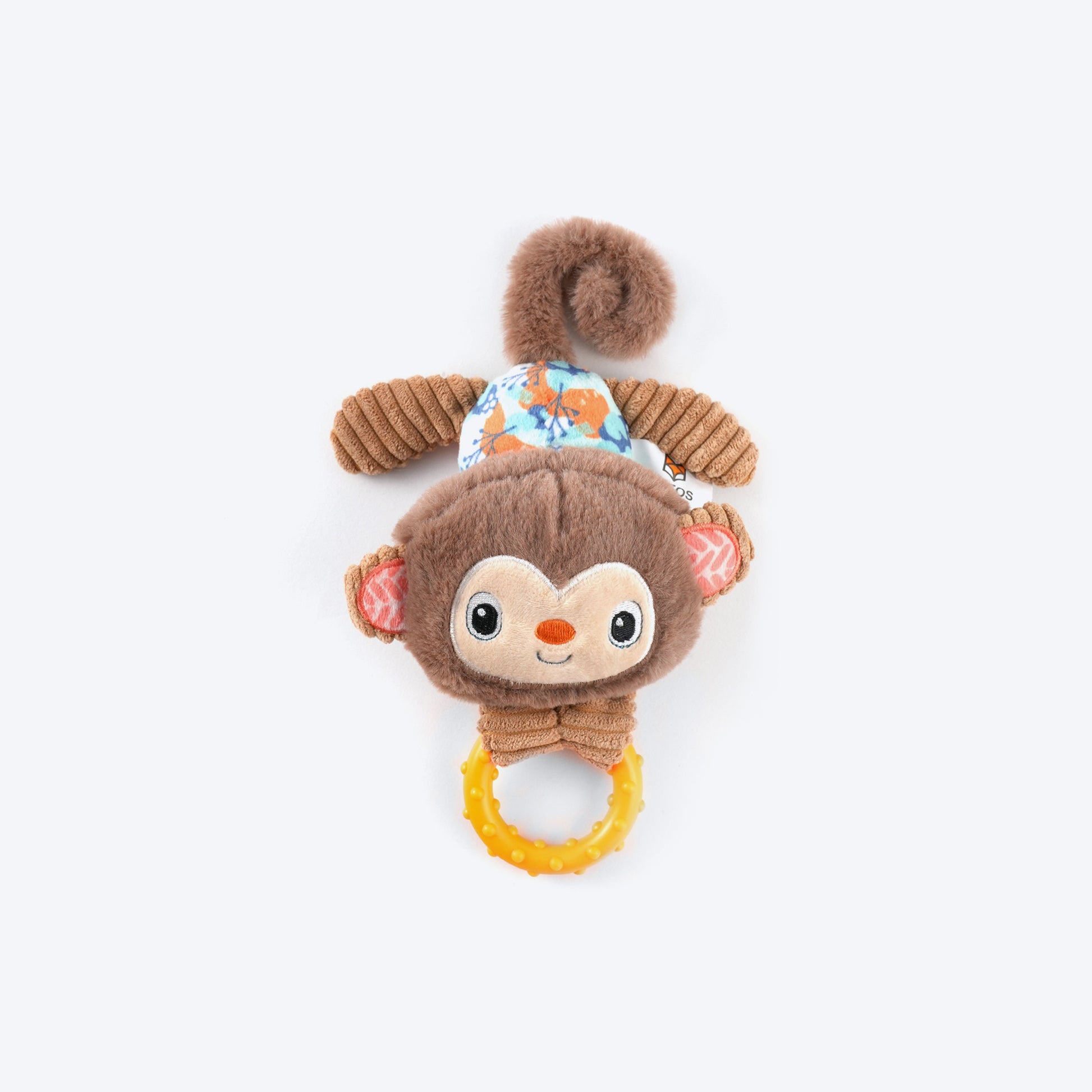 FOFOS Monkey Squeaky Chew Toy For Puppy - Brown - Heads Up For Tails