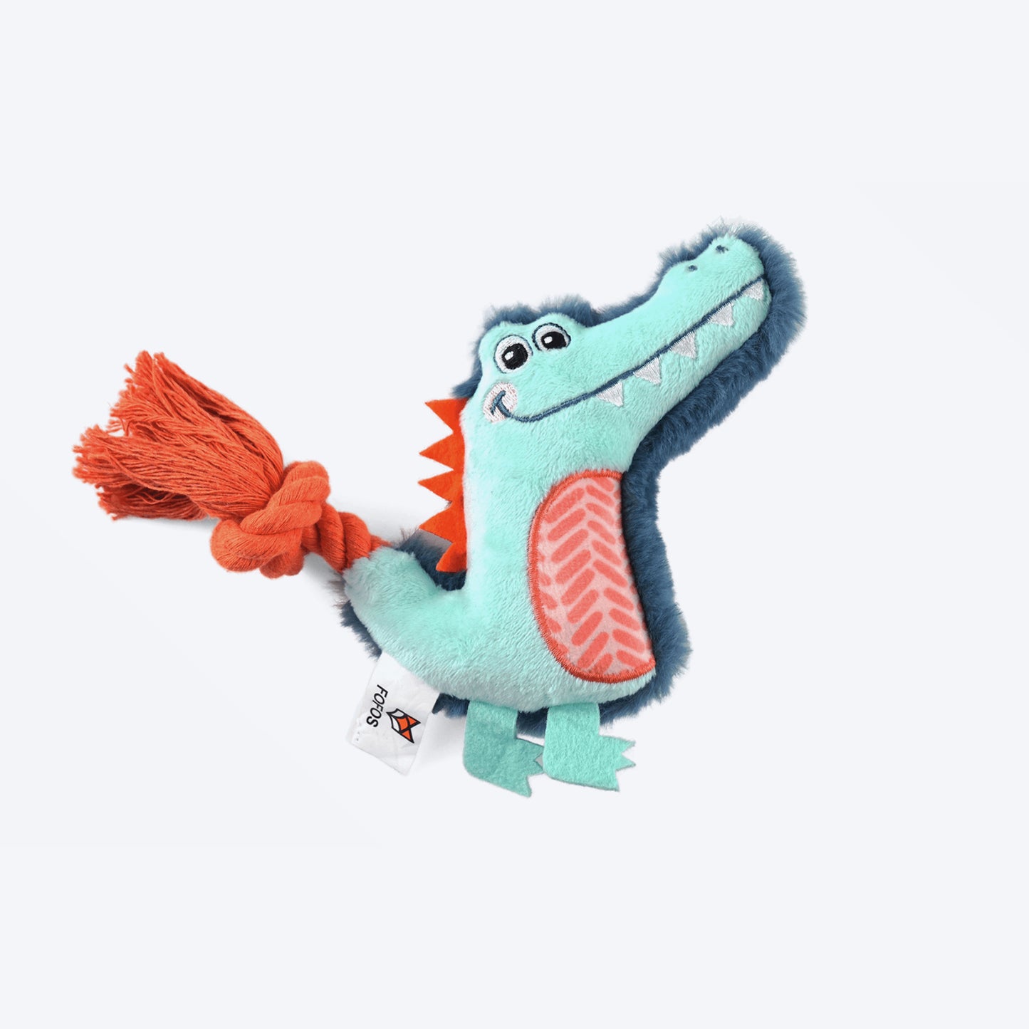 FOFOS Alligator Squeaky Chew Toy For Puppy - Blue - Heads Up For Tails