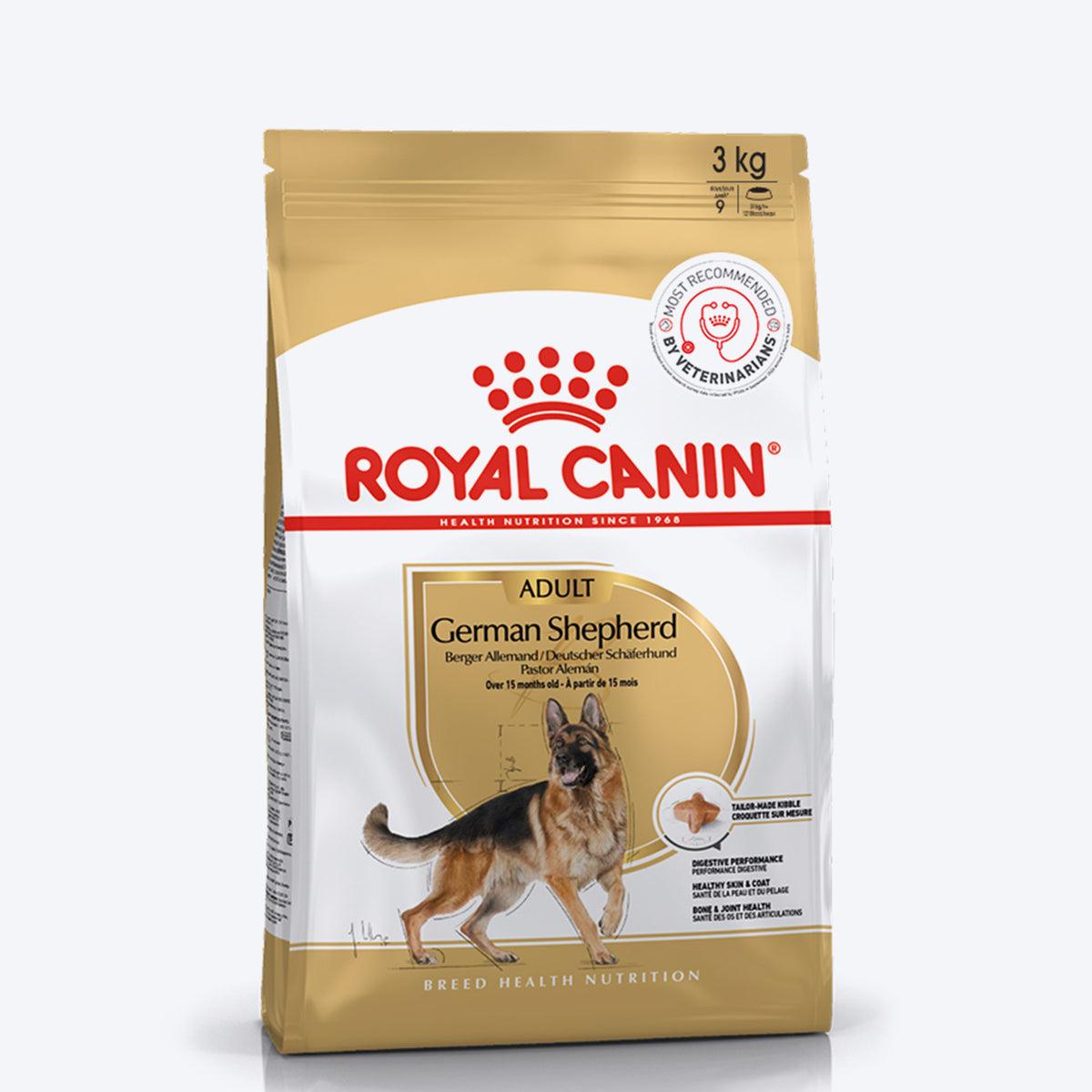 Royal Canin German Shepherd Adult Dry Dog Food - Heads Up For Tails