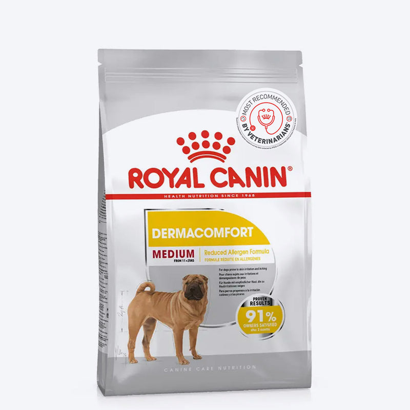 Royal Canin Medium Dermacomfort Dry Food For Dog - 3 kg - Heads Up For Tails
