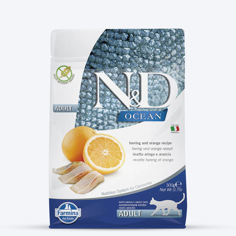 Farmina N&amp;D Herring &amp; Orange Grain Free Ocean Dry Cat Food