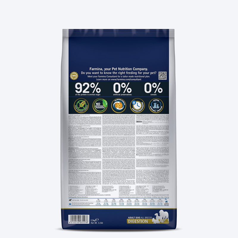 Farmina Quinoa Digestion Lamb Dry Food For Adult Dog - Medium & Maxi - Heads Up For Tails
