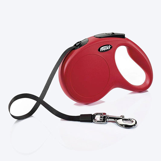 Flexi New Classic Tape Retractable Dog Leash Red - XS - 3m - Heads Up For Tails