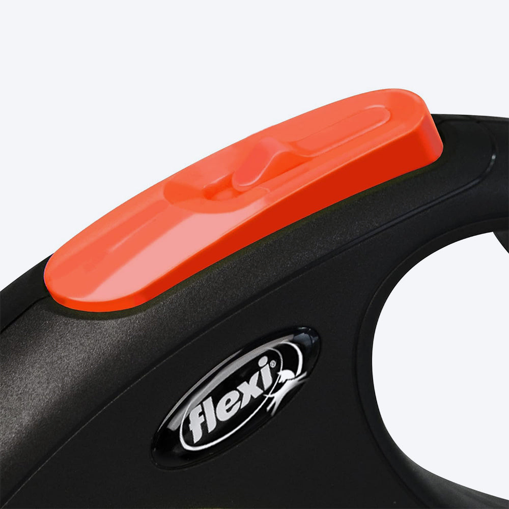 Flexi New Neon Reflect Orange Tape Retractable Dog Leash - 5 m_02