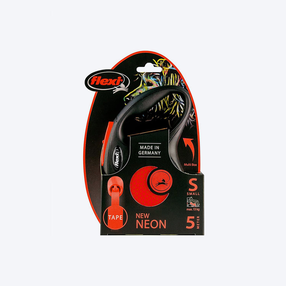 Flexi New Neon Reflect Orange Tape Retractable Dog Leash - 5 m_04