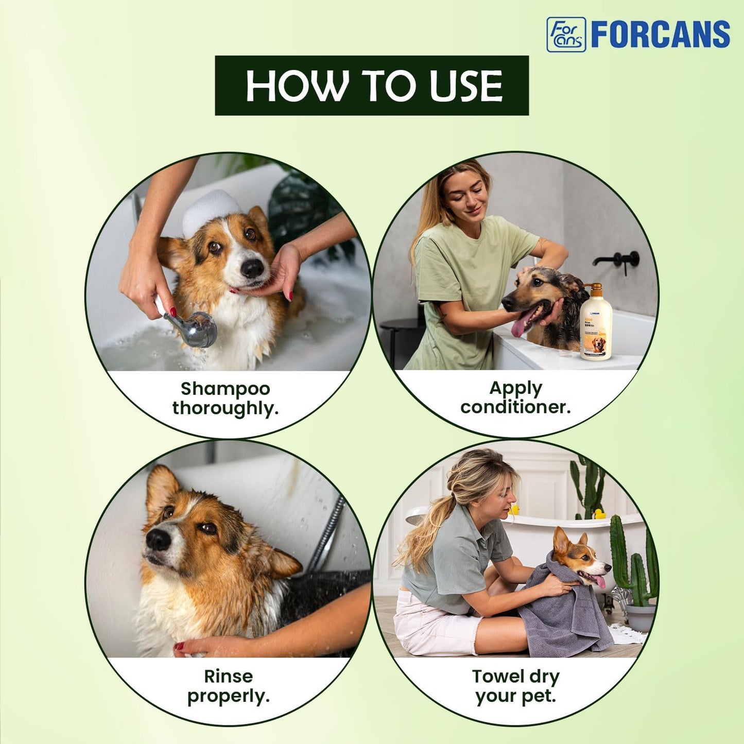 Forcans Aloe Rinse Dog Conditioner - 750 ml - Heads Up For Tails