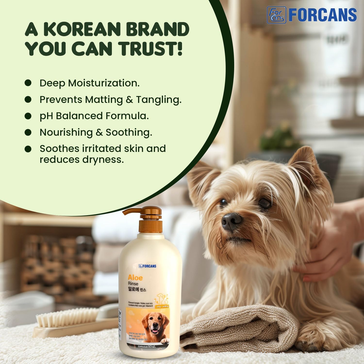 Forcans Aloe Rinse Dog Conditioner - 750 ml - Heads Up For Tails