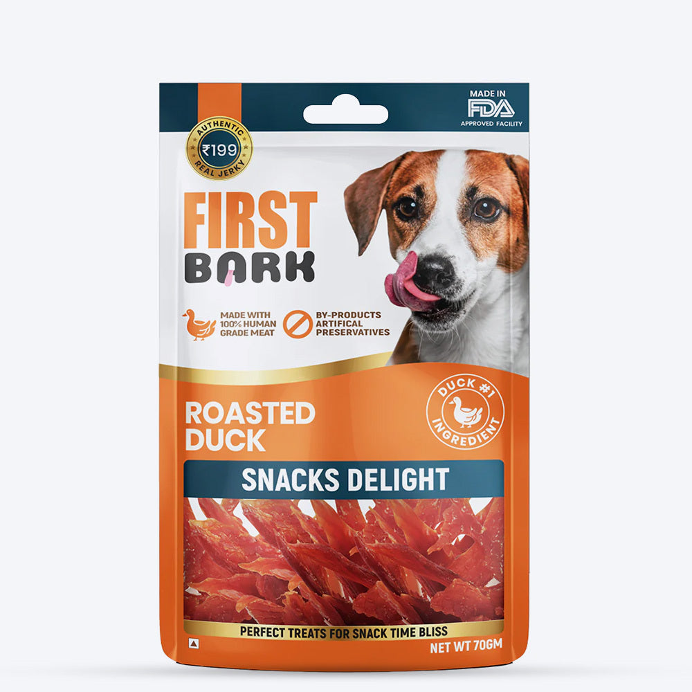 First Bark Roasted Duck Snacks Delight Treats For Dog - Heads Up For Tails